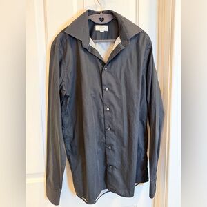 Eton Slim Fit Blue Micro Dot Button Down Shirt Men’s L